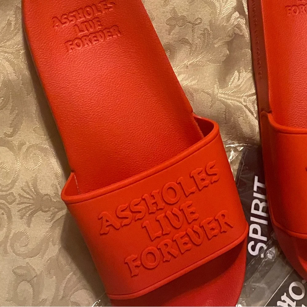 MENS Linda Finegold  RED SUPERSOFT SLIDES SIZE 7